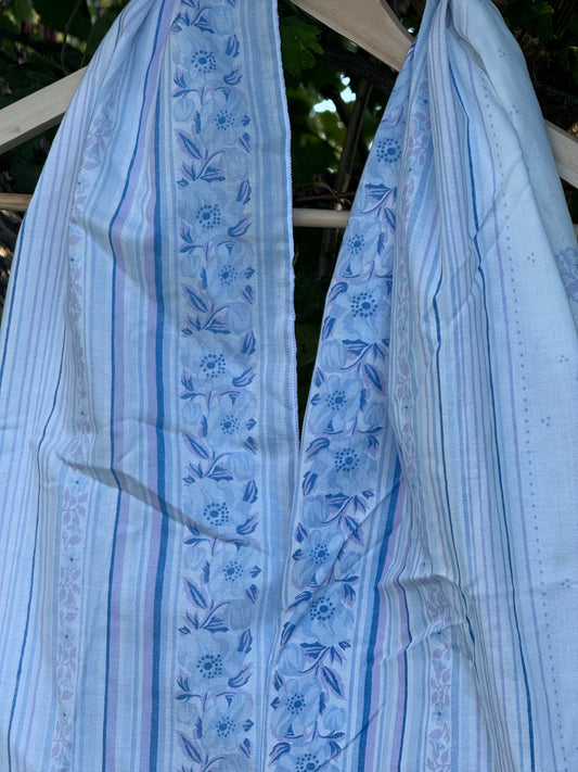 Totebag blå blomsterdrøm