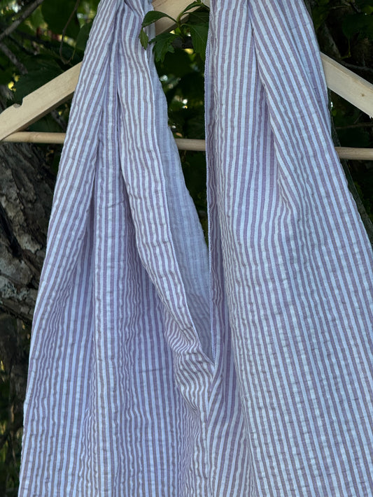 Totebag lilla striper