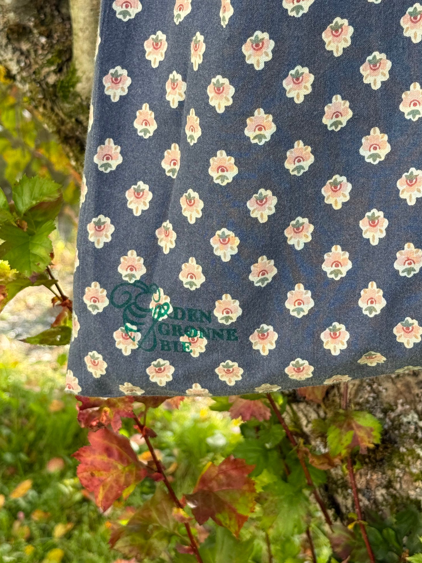 Totebag blå blomster drøm