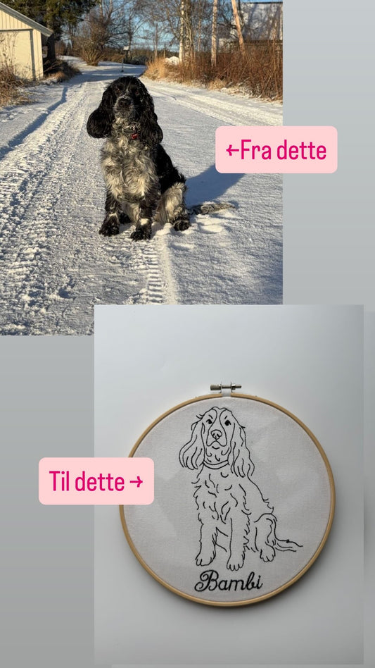 1-2 personer med tekst «Lag ditt eget broderi»