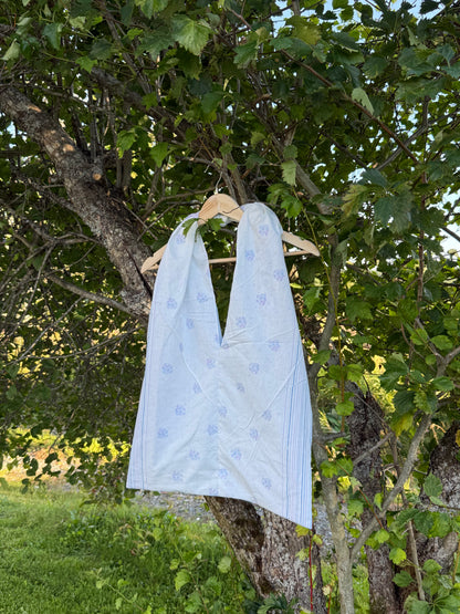 Totebag blå blomsterdrøm
