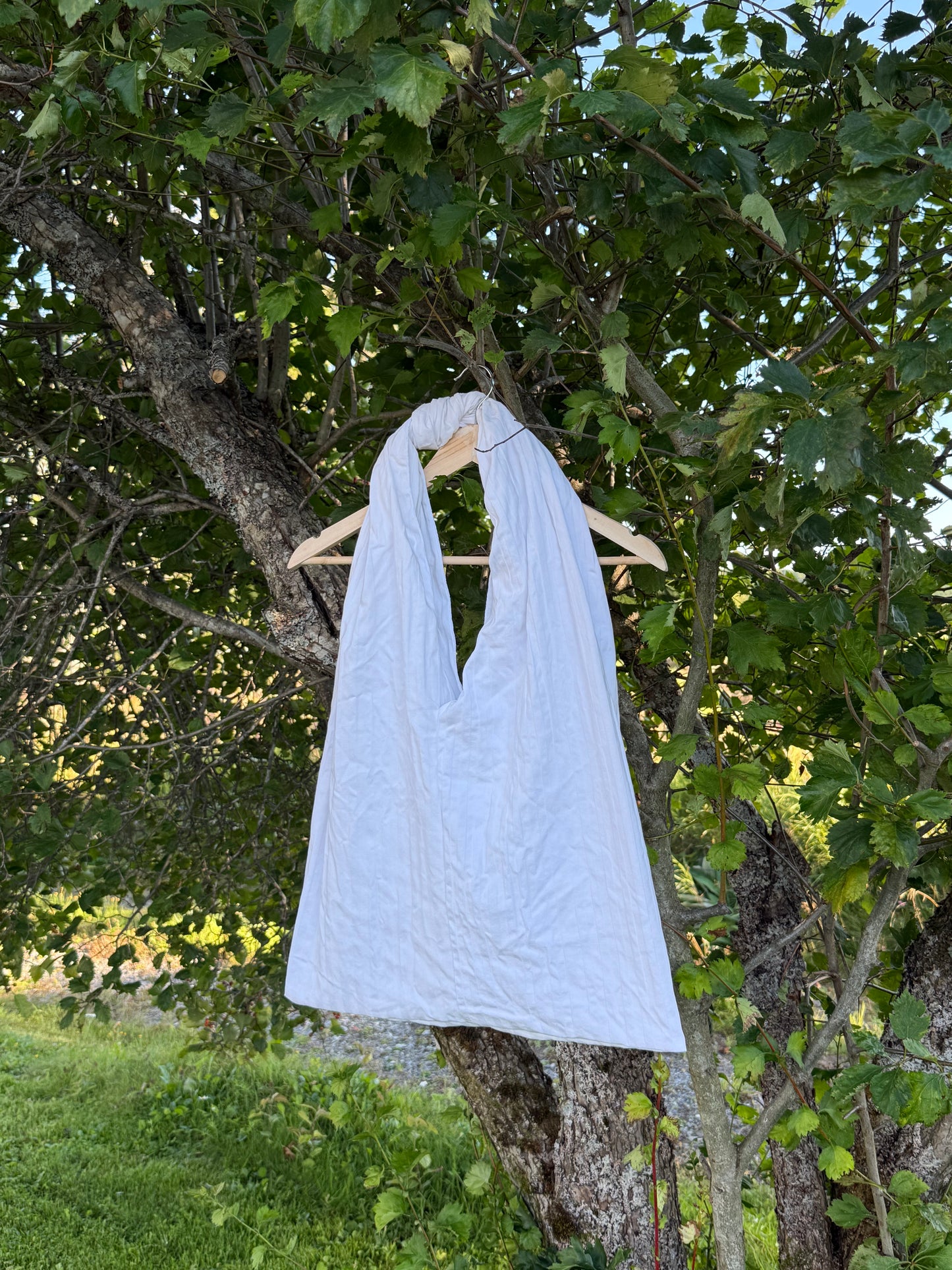 Totebag hvit striper