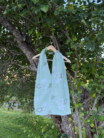 Totebag grønne blomster