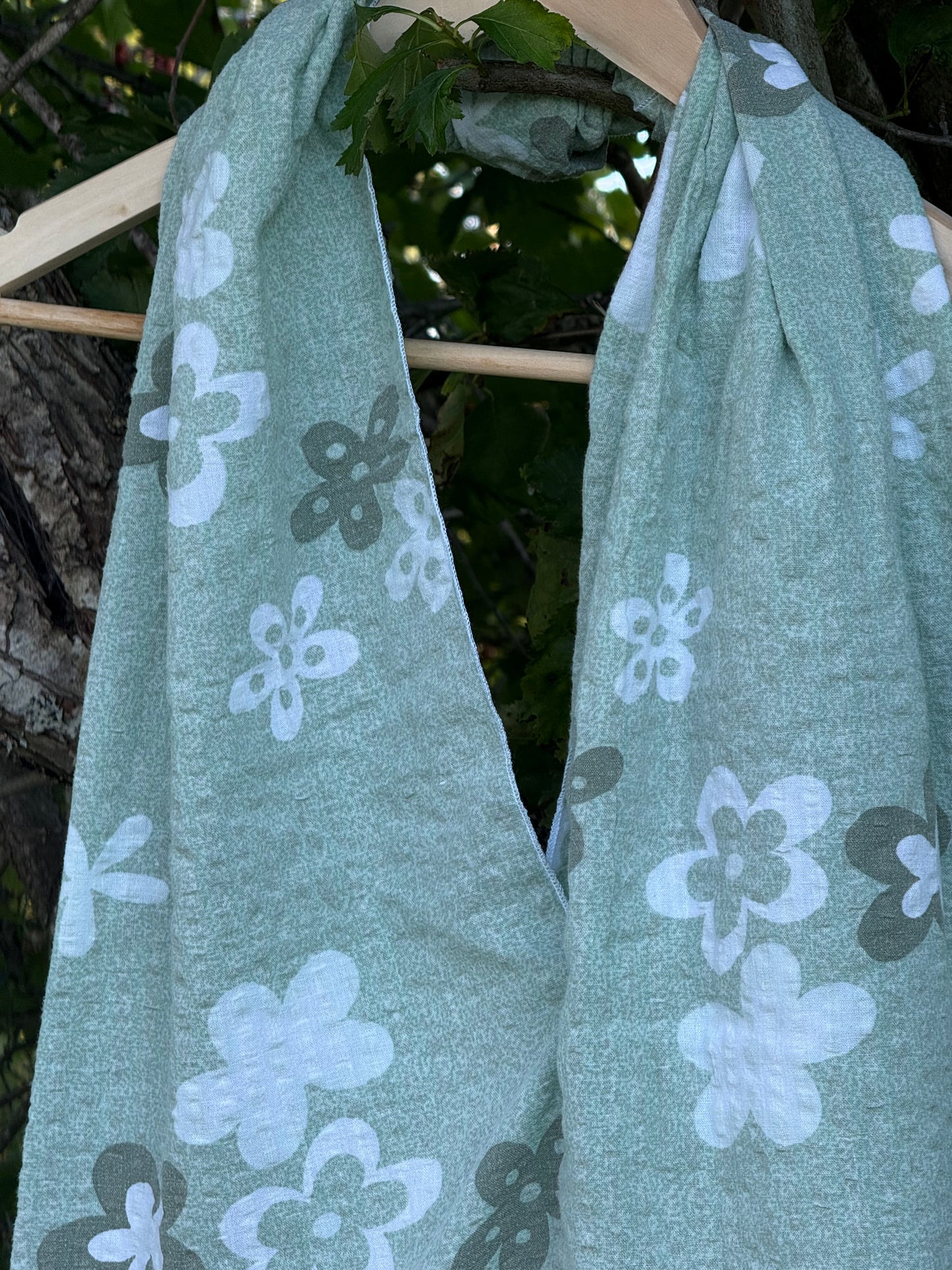 Totebag grønne blomster