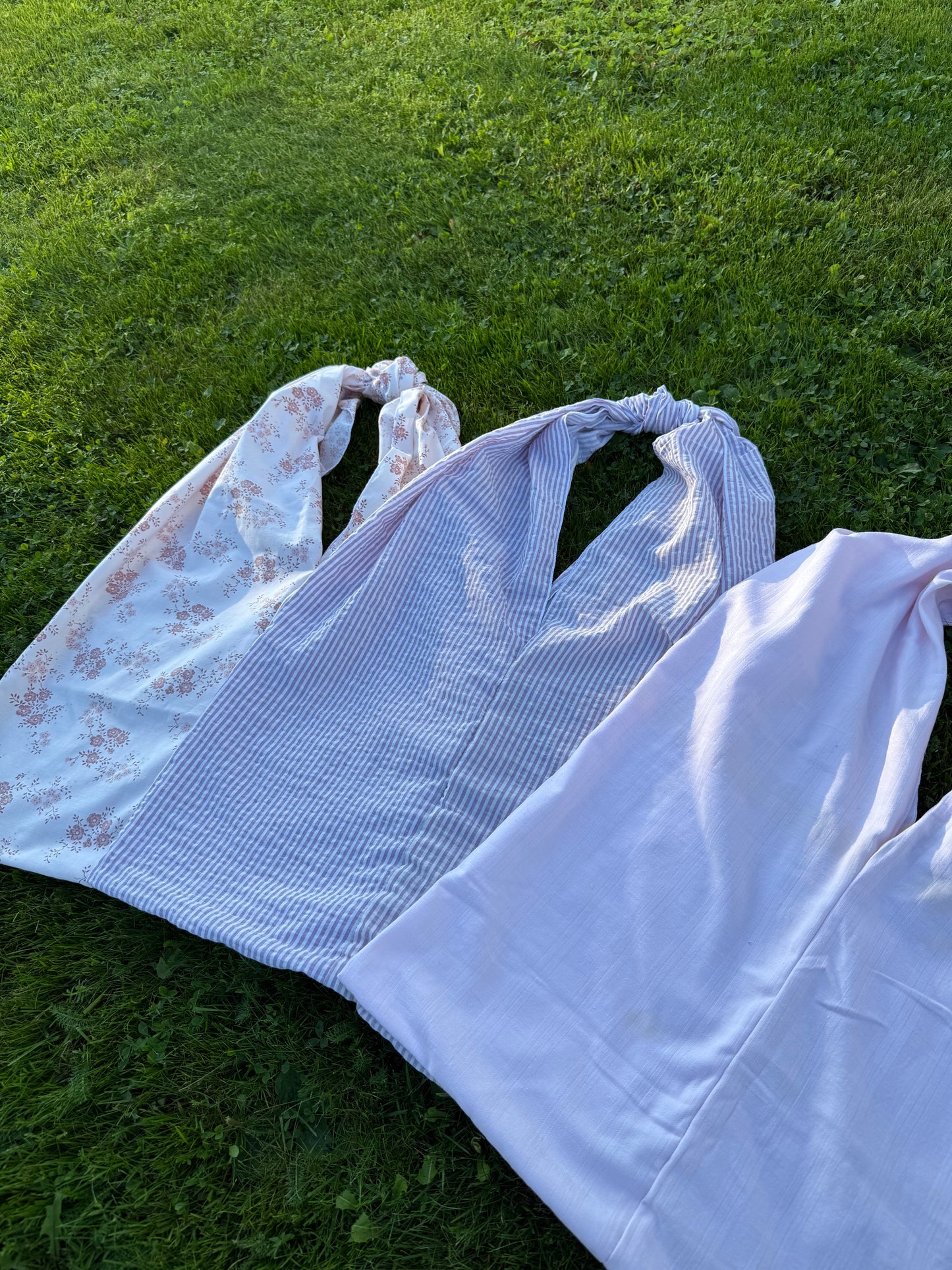 Totebag lilla striper