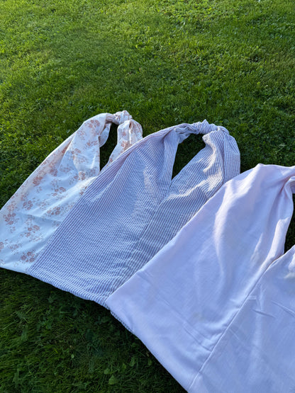 Totebag lilla striper