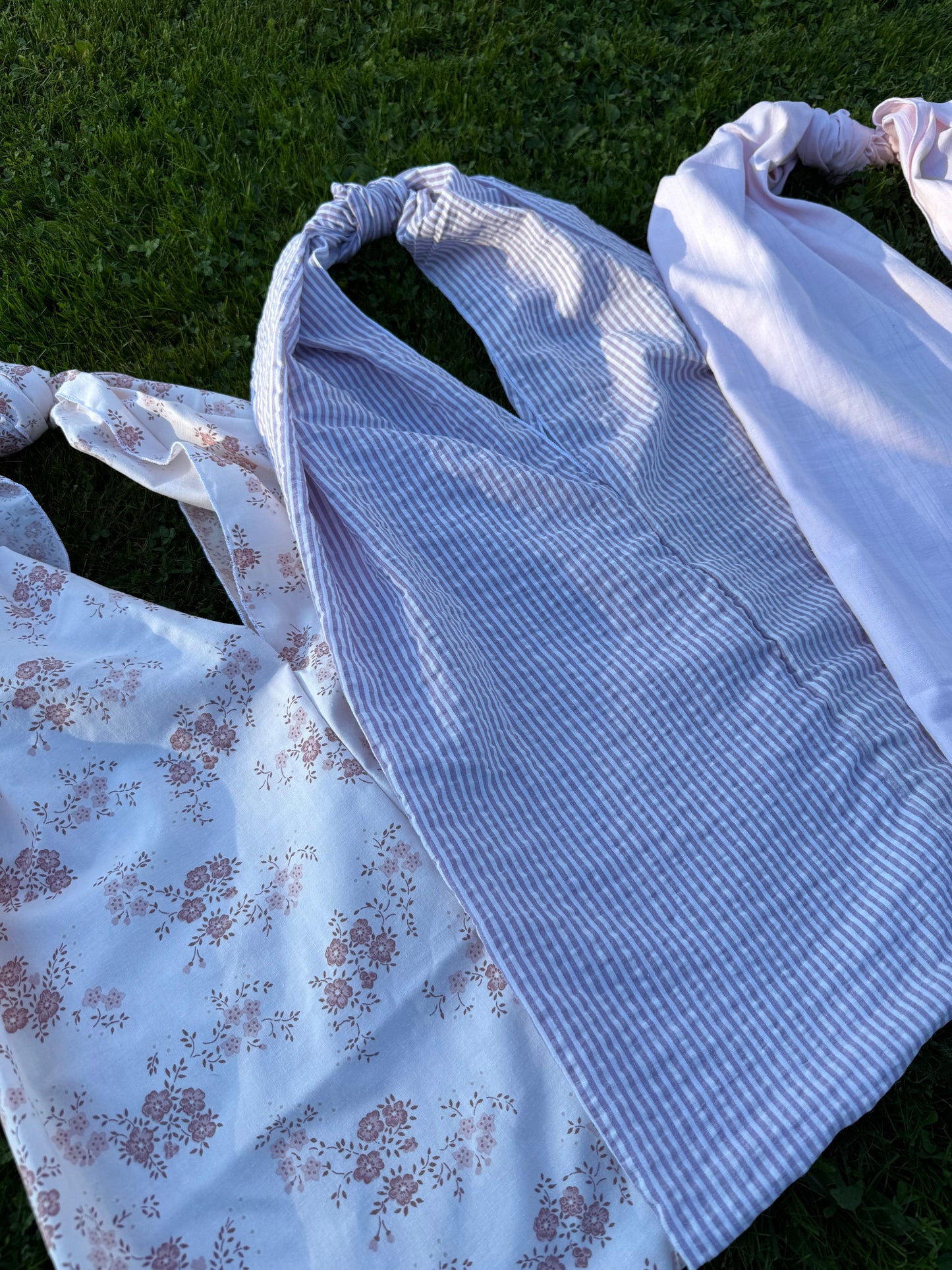 Totebag lilla striper