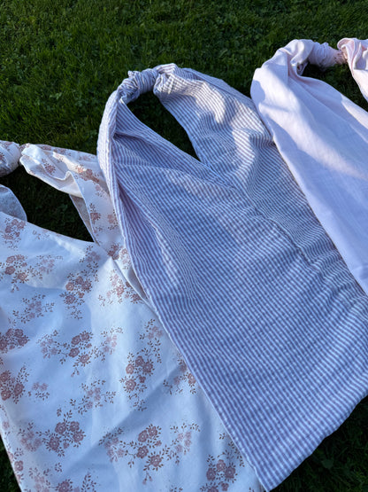 Totebag lilla striper