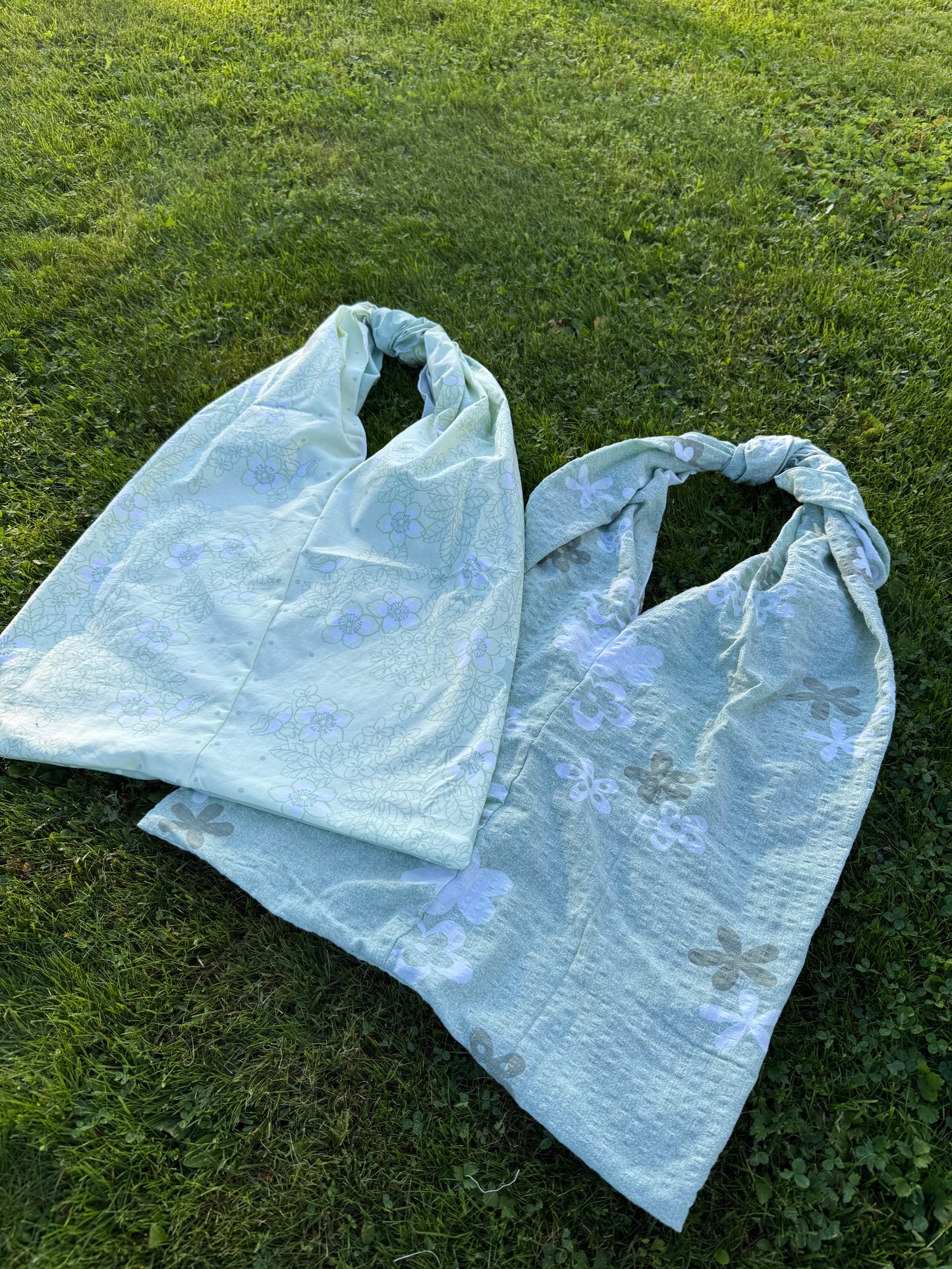Totebag grønne blomster