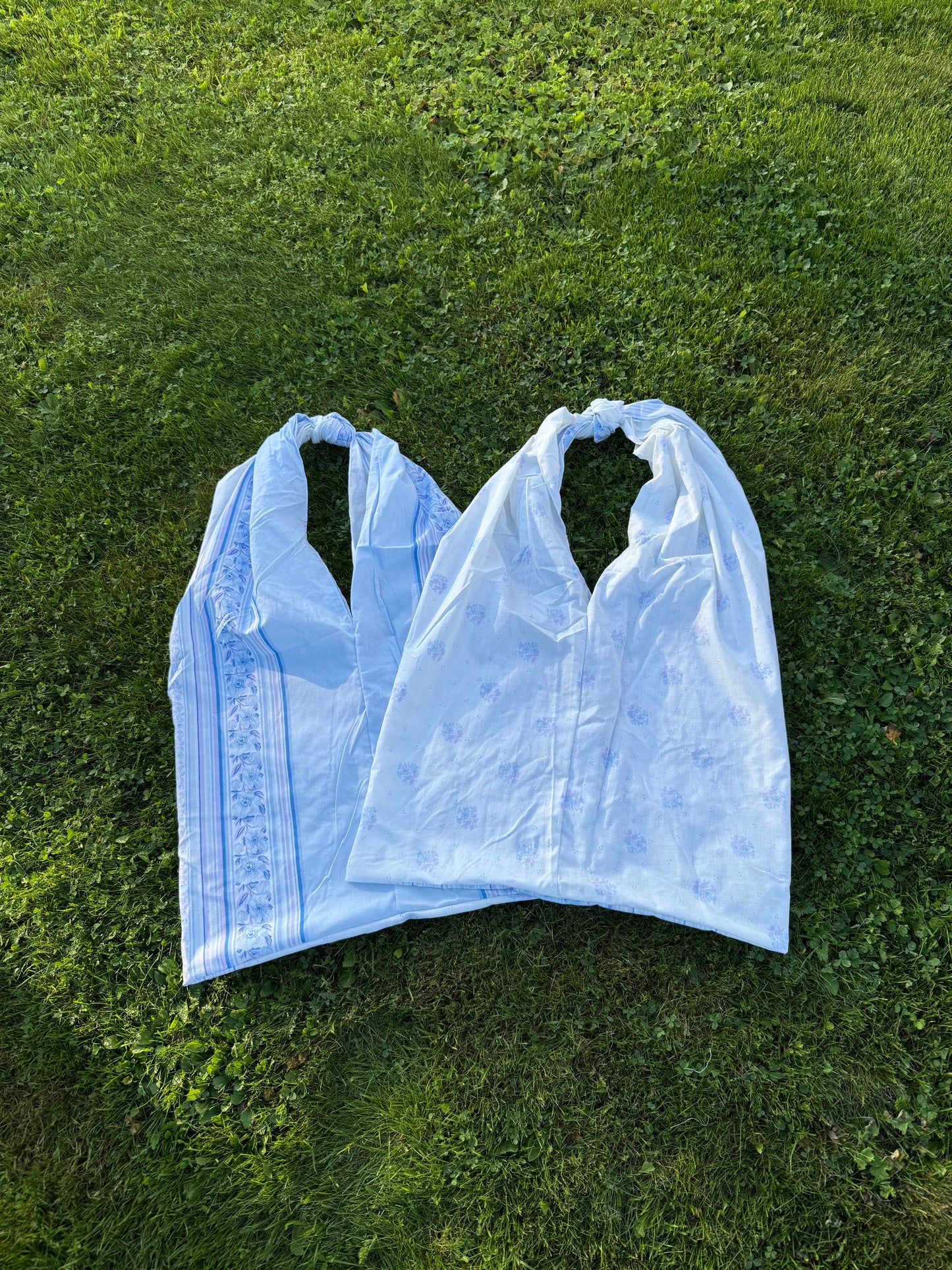 Totebag blå blomsterdrøm