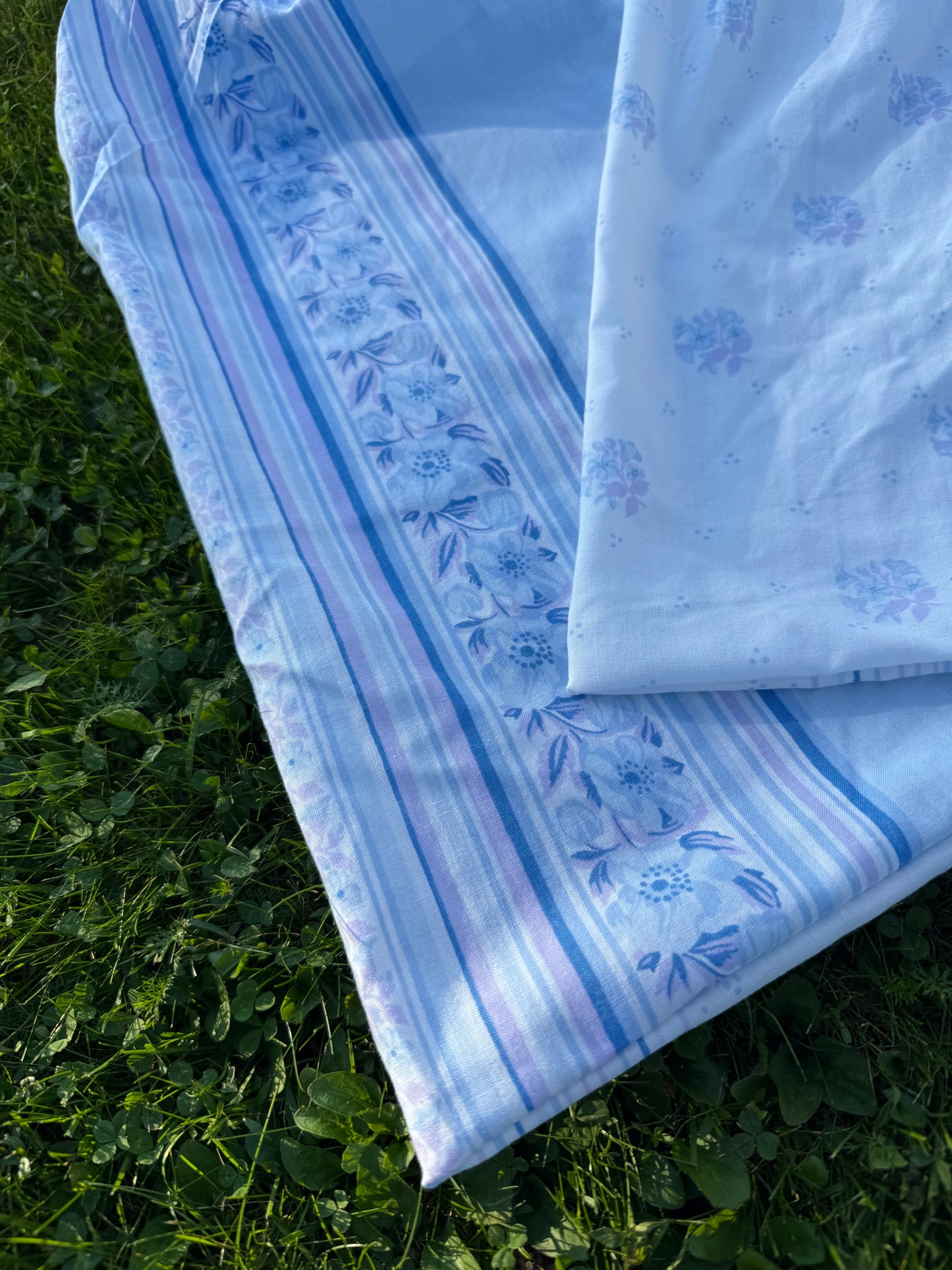 Totebag blå blomsterdrøm