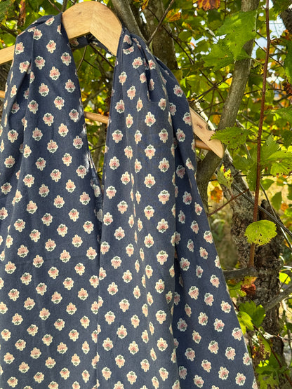 Totebag blå blomster drøm