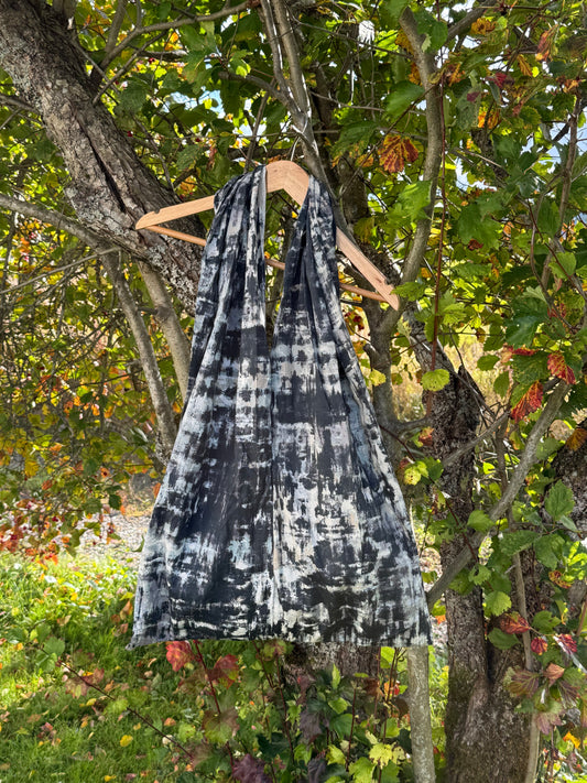 Totebag abstrakt mørk