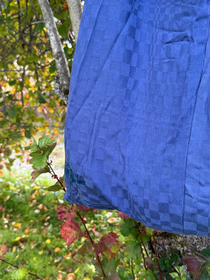 Totebag blå sjakkruter