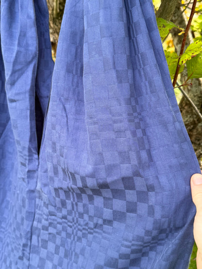 Totebag blå sjakkruter