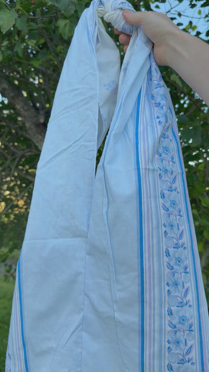 Totebag blå blomsterdrøm